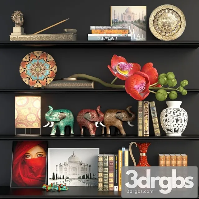 Decorative set India 3D Model Free