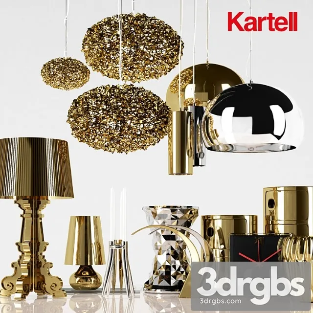 Decorative set Kartell 3D Model Free