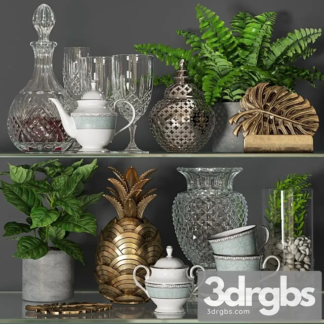 Decorative set Kitchen set 1 3D Model Free