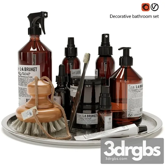 Decorative Set LA Bruket 1 3D Model Free