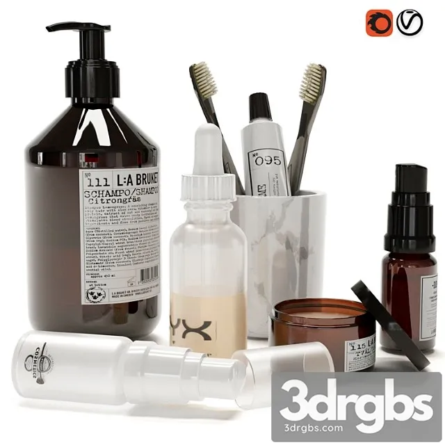 Decorative Set LA Bruket 3D Model Free