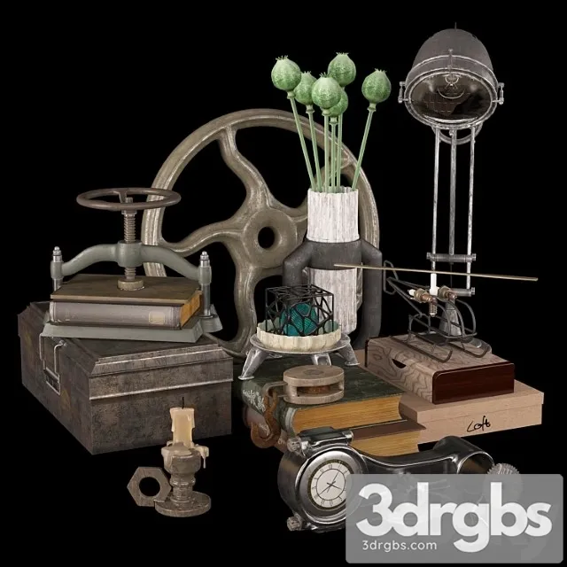 Decorative set loft 07 3D Model Free