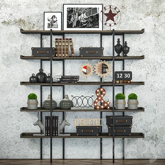 Decorative set Loft 3D Model