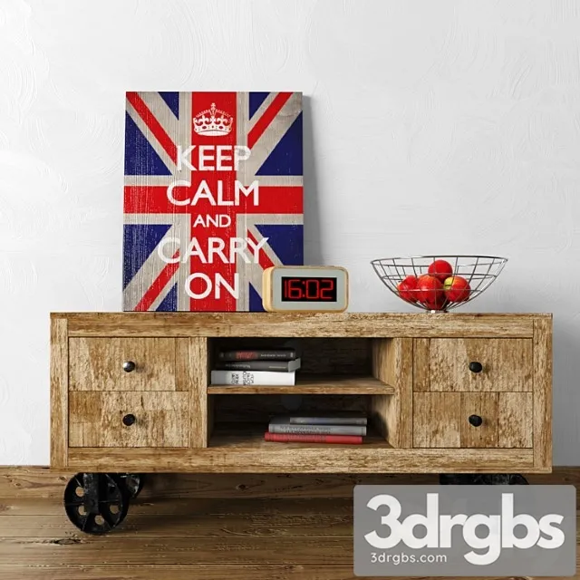 Decorative Set Loft Design 3D Model Free