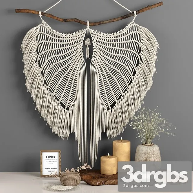 Decorative set Macrame decor set 08 3D Model Download