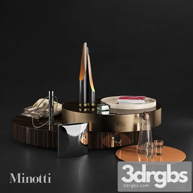 Decorative set Minotti 1 3D Model Download