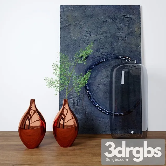 Decorative set Modern decor set 3D Model Free