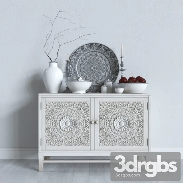 Decorative Set Moroccan Style 3D Model Free