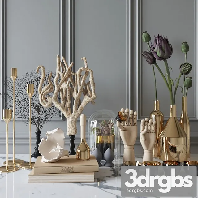 Decorative set Nabor 002 3D Model Free