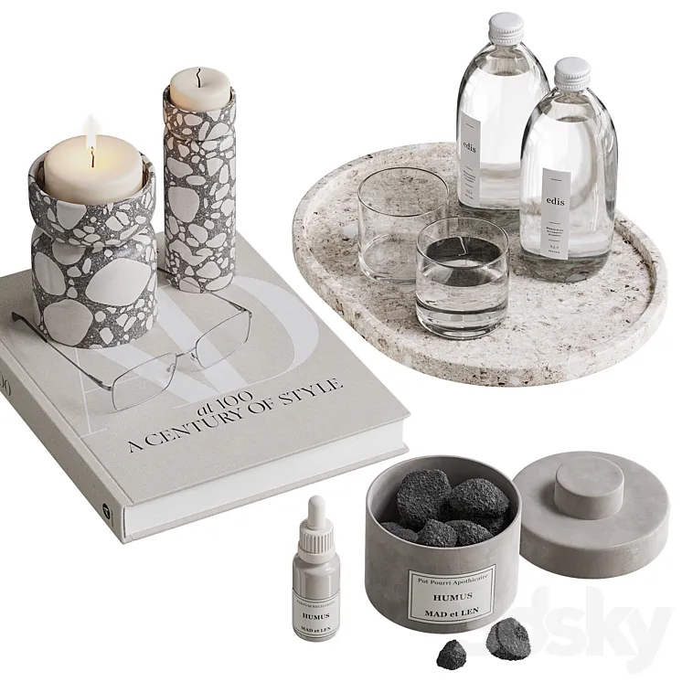 Decorative set NG9 3D Model Free