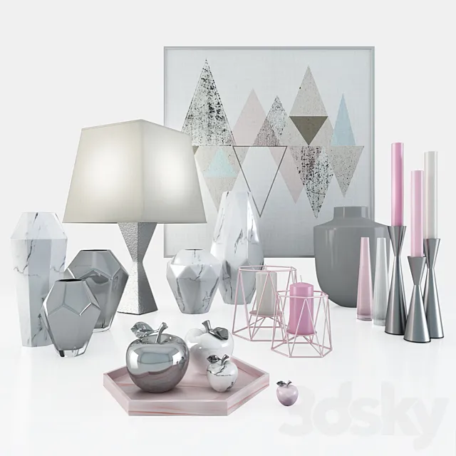 Decorative set "NORDIC GEOMETRY6" 3D Model