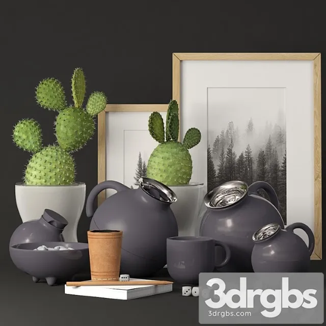 Decorative set number 2 3D Model Free