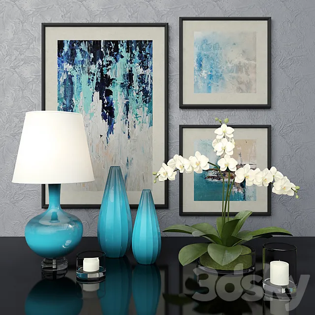 Decorative set of 4 3DModel