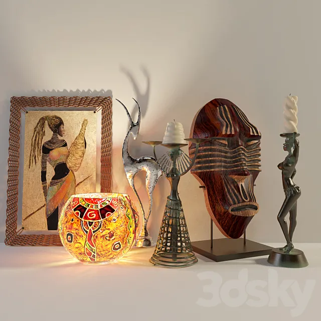 Decorative set of "Africa" 3D Model