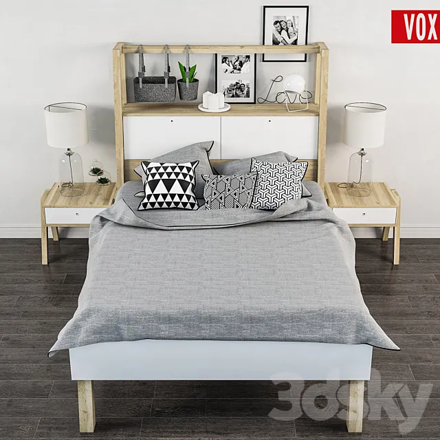 Decorative set of bed _VOX _Spot 3D Model