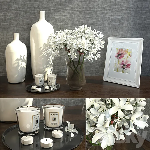 Decorative set of Bouquet 3DModel