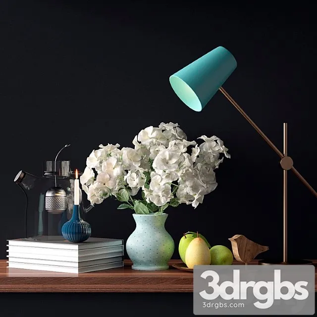 Decorative Set of Flowers 1 3D Model Free