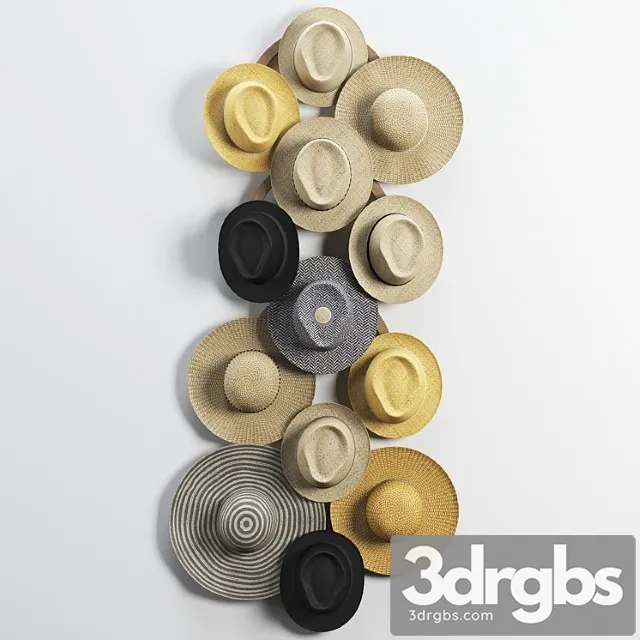 Decorative set of hats 3D Model Free
