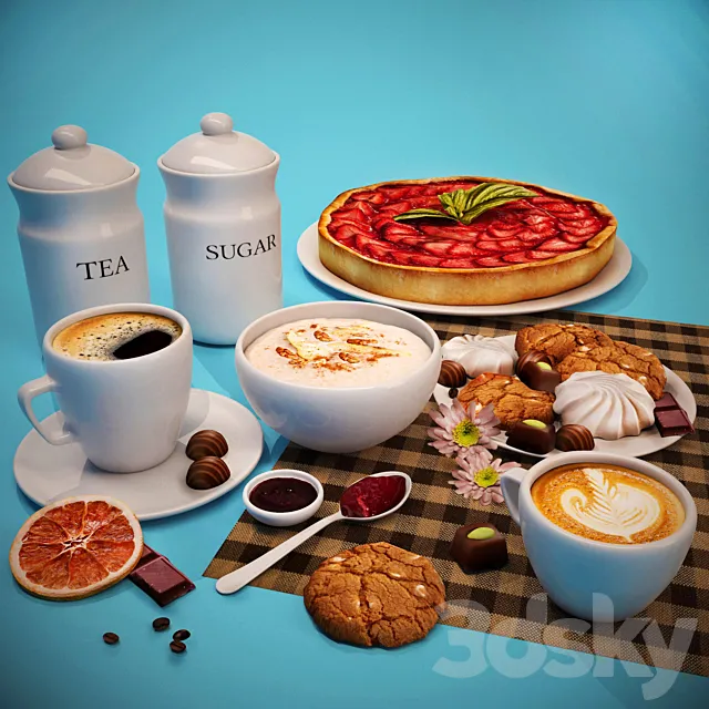 Decorative set of kitchen number 2 3DModel