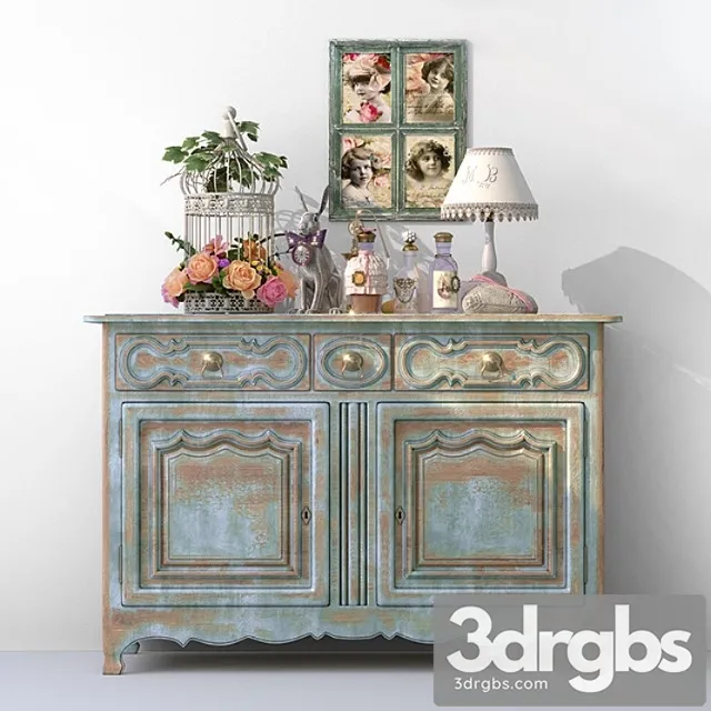 Decorative set of provence 2 3D Model Free