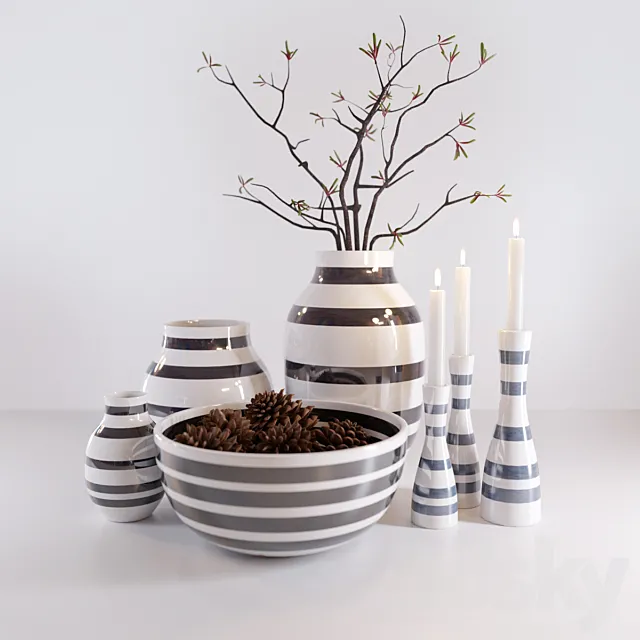 Decorative set omaggio 3DModel