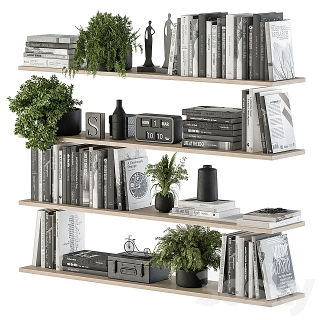 Decorative Set on Shelves and Decor objects - Set 11 Free Download