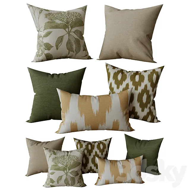Decorative Set Pillow 16 3D Model