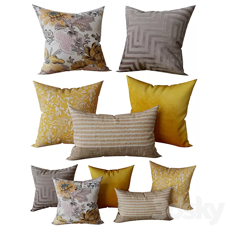 Decorative Set Pillow 18 3D Model