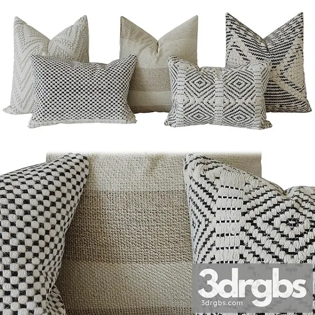 Decorative Set Pillow 3D Model Free