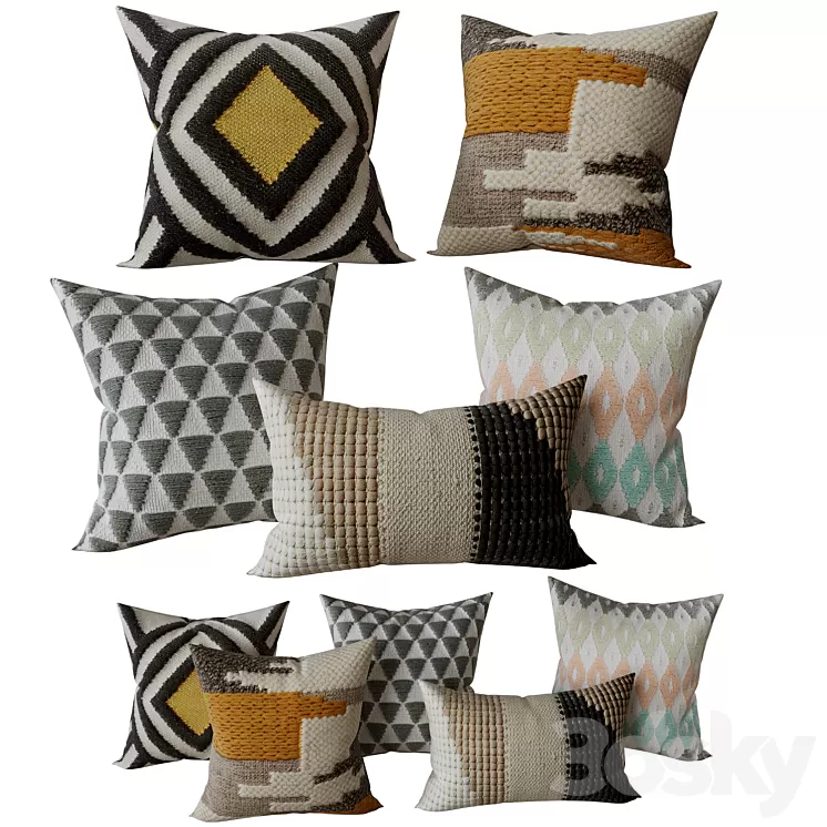 Decorative Set Pillow 4 3D Model