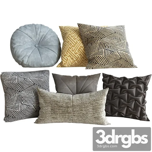 Decorative Set Pillow 5 3 3D Model Download