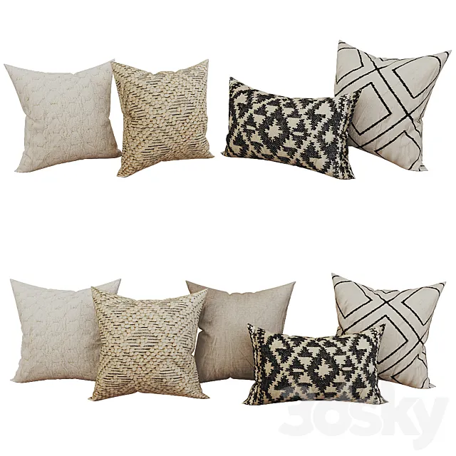 Decorative set pillow 55 3D Model