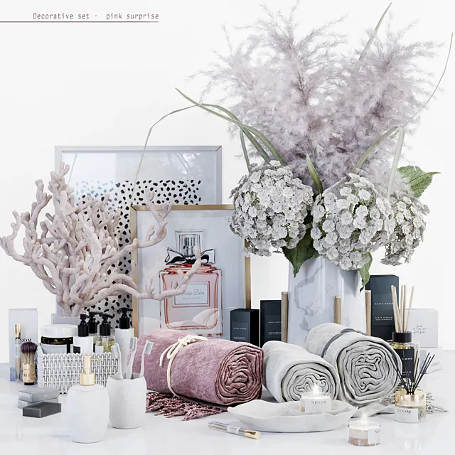 Decorative set - pink surprise 3DModel