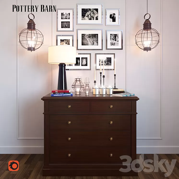 Decorative set Pottery Barn 3D Model