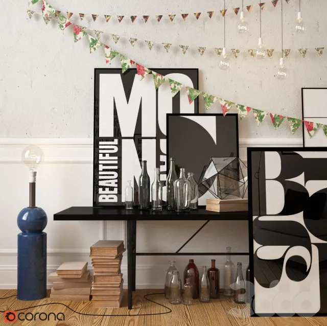 Decorative set (Scandinavia) 3D Model