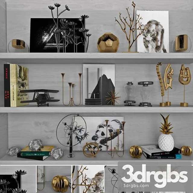 Decorative set Set-89 3D Model Free
