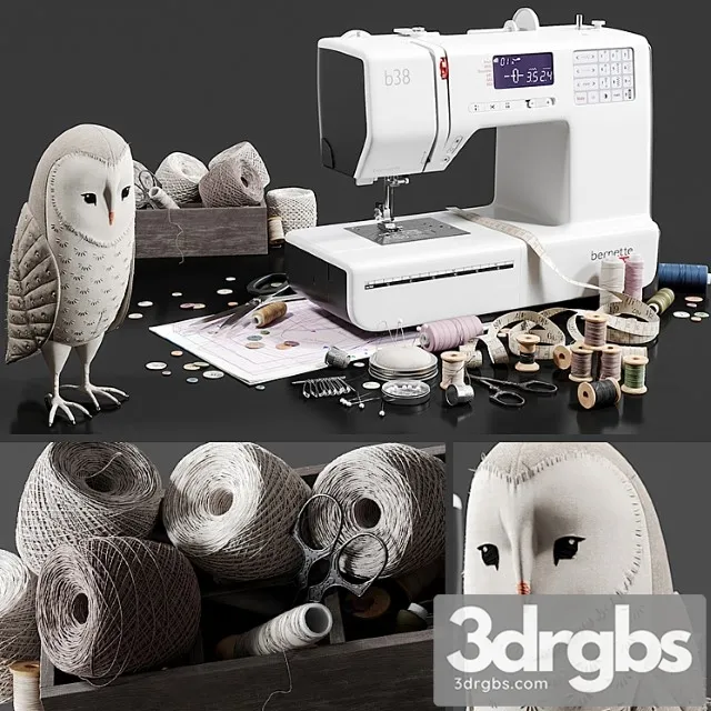 Decorative set Sewing kit 3D Model Free