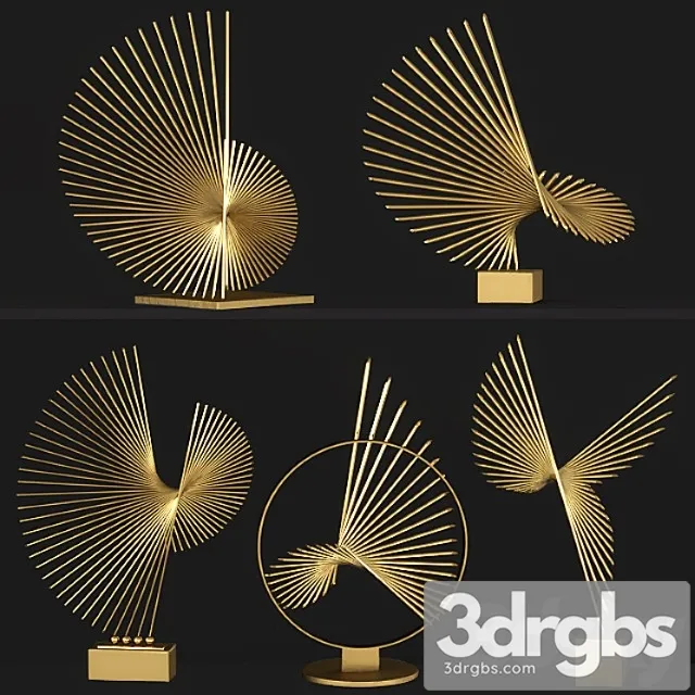 Decorative set spiral 3D Model Download