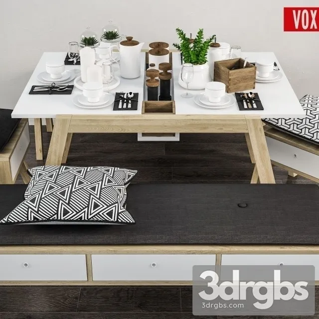 Decorative Set Table Vox Spot 3D Model Free