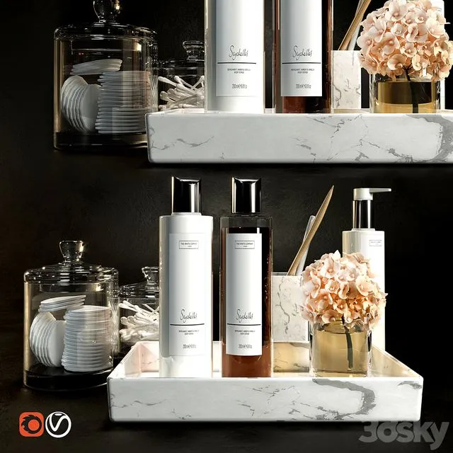 Decorative set to the bathroom 3D Model