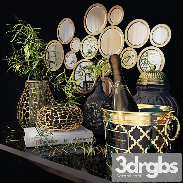 Decorative Set Vediorko For Ice Set Ice Bucket 5 3D Model Download