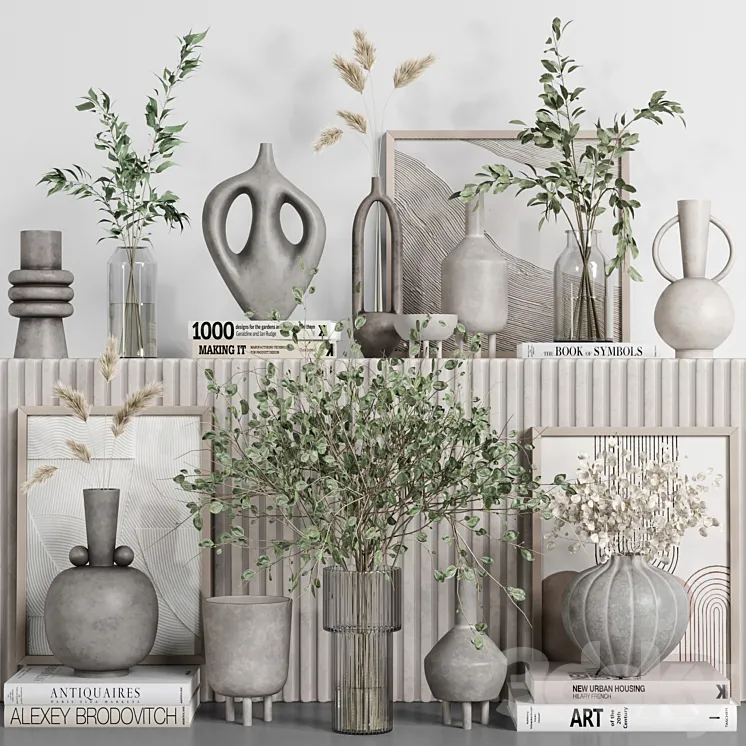 decorative set Vol046 3D Model Free