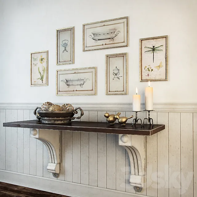 Decorative set Wall set Home decor 3D Model