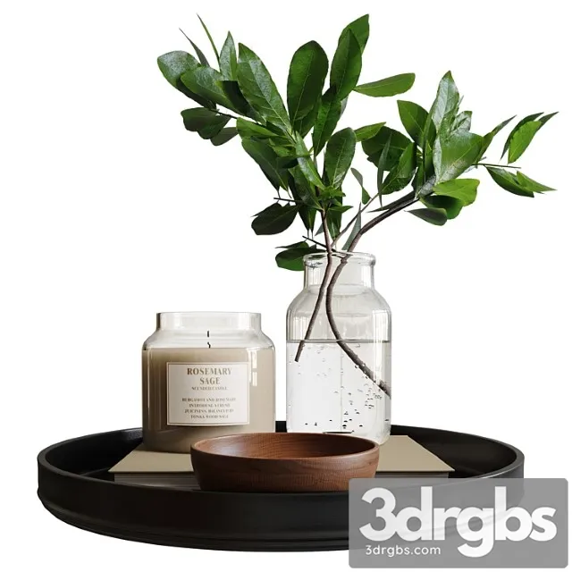 Decorative set with branch