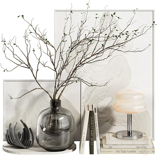 Decorative set with branches ch9 3D Model