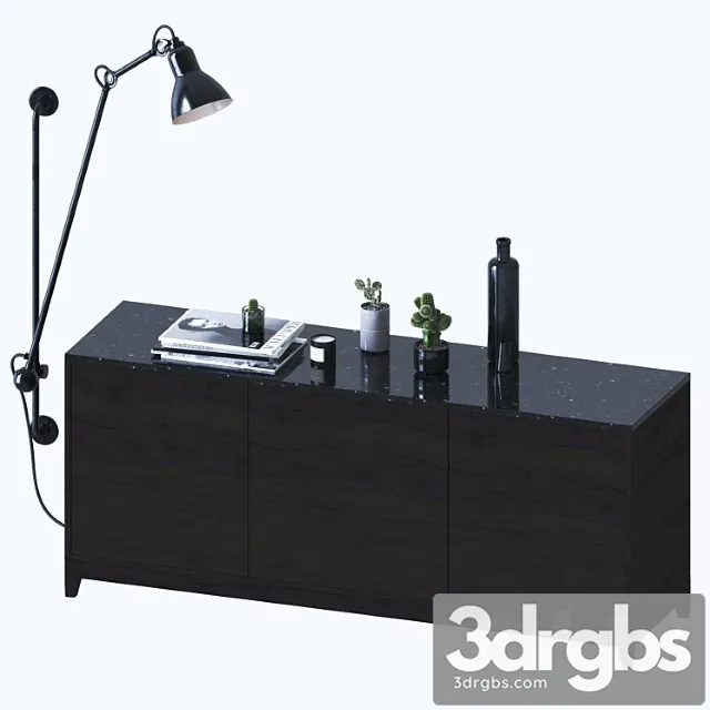 Decorative set with cactuses 2 3D Model Free