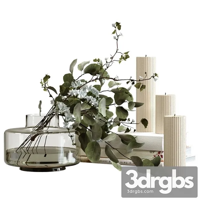 Decorative Set with Candles 18 3D Model Free