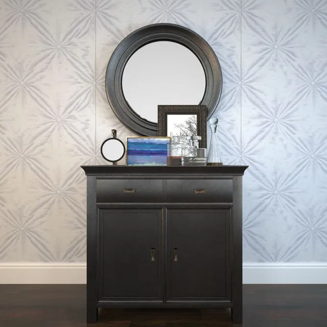 Decorative set with dresser 3D Model