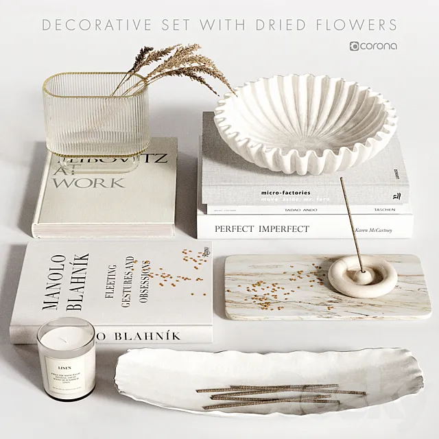 Decorative Set with Dried Flowers Free Download