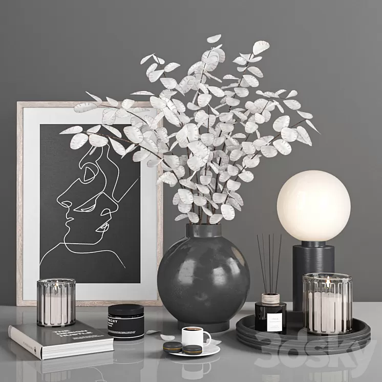 decorative set with dry flower 8